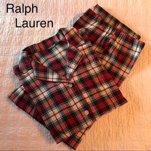 SALE-price🌷Ralph Lauren-flannel Monogram pjs ☁️🌦